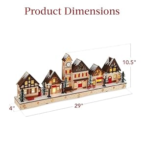Best Choice Products Pre-Lit Wooden Christmas Village, Winter Mantel Decor, Traditional Holiday Decoration for Home, Living Room, Entryway w/LED Lights, Plug-in/Battery-Powered w/Timer Best Choice Products Pre Lit Wooden Christmas Village Winter Mantel Decor Traditional Holiday Decoration for Home Living Room Entryway wLED Lights Plug inBattery Powered wTimer