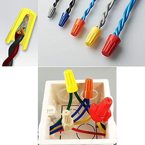 image for HS UL Listed Grey Electrical Wire End Connectors Ribbed Caps Bulk 1000