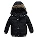Children Winter Boy Jacket Coat Hooded Coat Fashion Kids Warm Clothes Jacket Boys Coat&jacket Big Boys (Black, 1 Years)