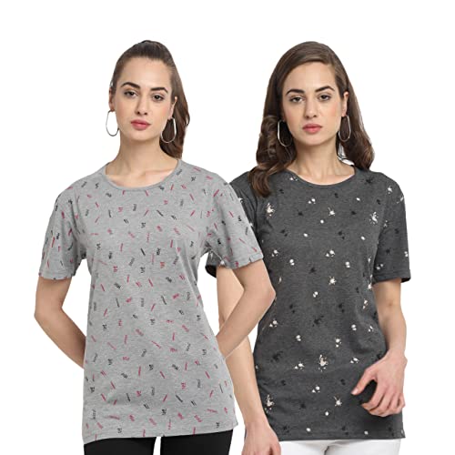 Image of Mack Jonney Regular Fit Women Tshirts(Pack of 2-MACK633155)