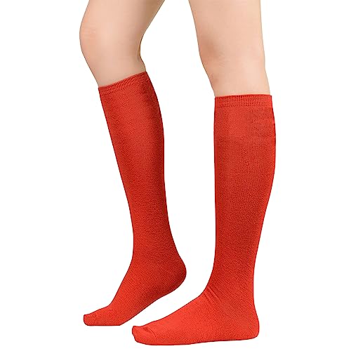 Image of Century Star 2-Pack Long Knee High Socks for Women-Mixed Striped Tube Socks Causal Stockings