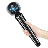 Personal Wand Massager Cordless Handheld Massager with Powerful Head 10 Quiet Magic Vibrations, HOLYVO Rechargeable Back Massager Lightweight Therapeutic Massager Wand for Muscle Relief
