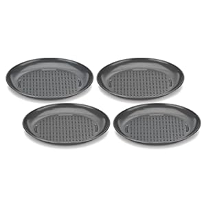 Cuisinart 4 Piece Pizza Pan Set, Mini, Steel Gray