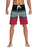 Nonwe Men's Sportwear Quick Dry Swim Trunks with Lining Red 28