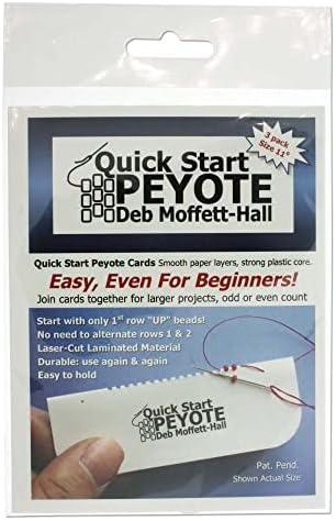 Quick Start Peyote Cards for Size 11 Seed Beads, Pack of 3 Cards image 2