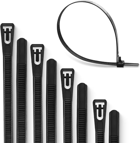 Meccion Collier de Serrage Réutilisables 100 Pièces Amovibles Attache Câble, Serre Câbles en Nylon Solides (150mm x 4mm, Noir)