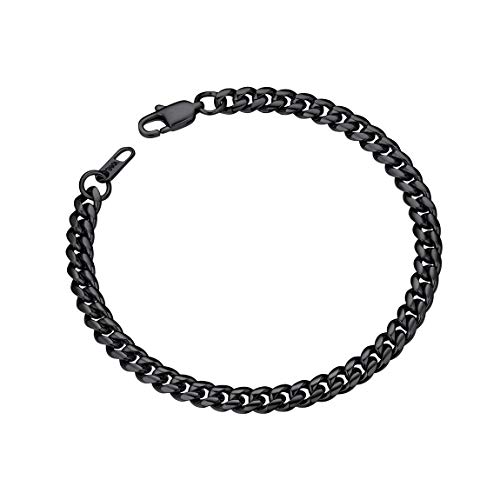 Cadena cubana para hombre 6-14 mm 19-21 cm miniatura 1