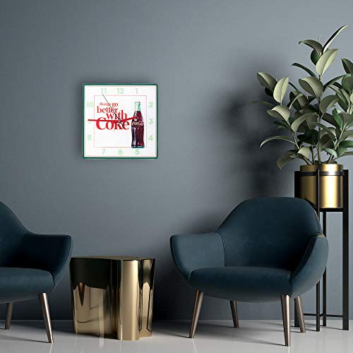 Coca Cola Bottle Things Go Better With, Analog Square Wall Clock - 11.81 Inch #TOP5