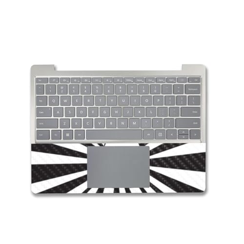 Image of MightySkins Carbon Fiber Skin Compatible with Microsoft Surface Laptop Go 3 (2023) Full Wrap Kit - Star Rays | Protective, Durable Textured Carbon Fiber Finish | Made in The USA