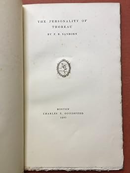 Hardcover The personality of Thoreau Book