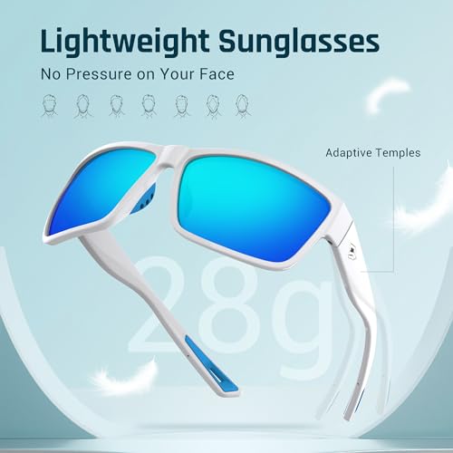 Image of TOREGE Polarized Sports Sunglasses for Men and Women Cycling Running Golf Fishing Sunglasses TR26