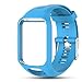 Feskio Accessory Replacement Soft Silicone Gel Watch Band Wristband Strap Sport Bracelet for Tomtom Runner 2 / Runner 3 / Spark 3 / Adventurer/Golfer 2 Sports GPS Running Smartwatch (One Size)