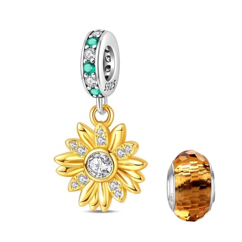 LNQOBU Charm Bead Ciondolo Donna Argento Sterling 925 è Adatto