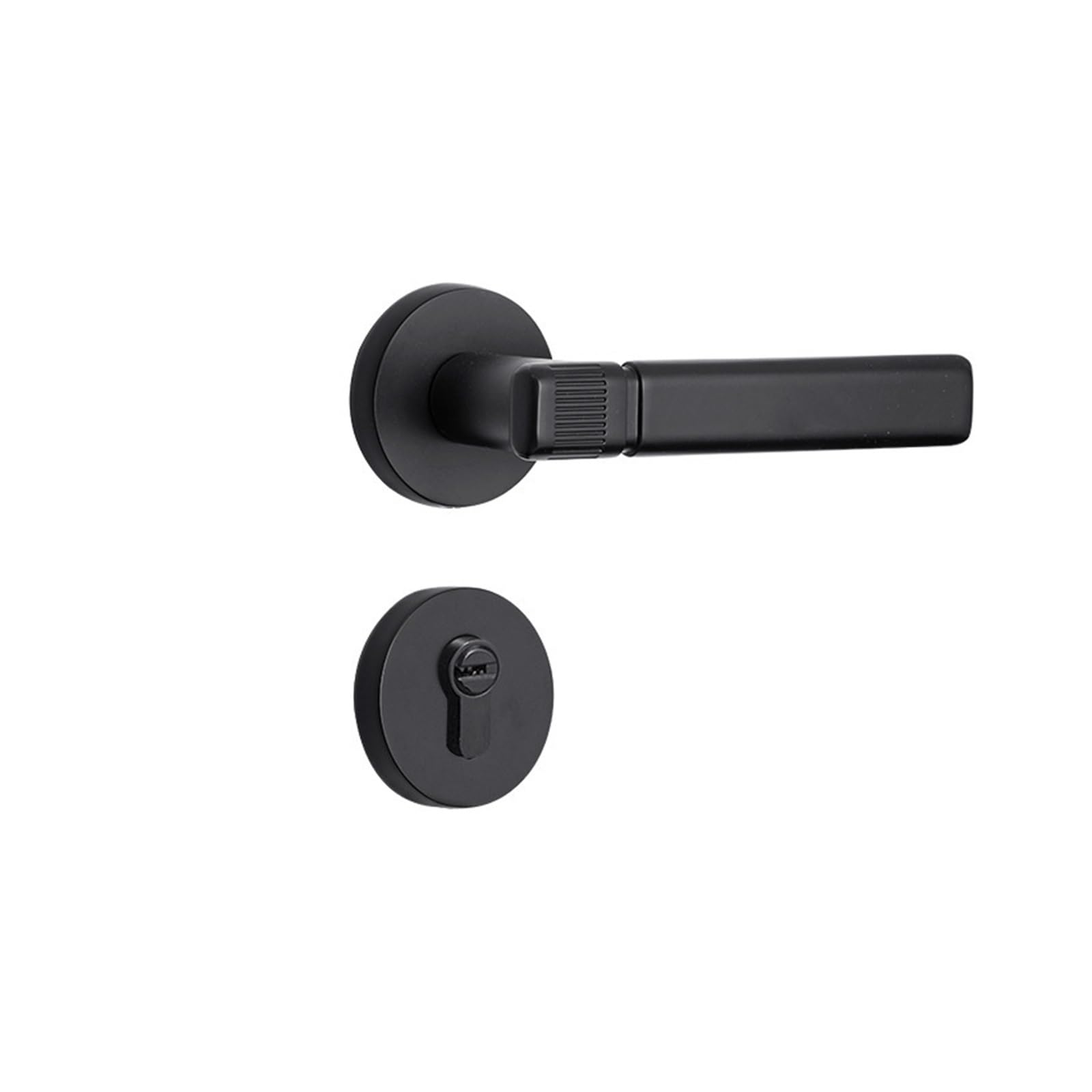 Serrure d'empreinte digitale noire type B pour porte intérieure en bois de chambre