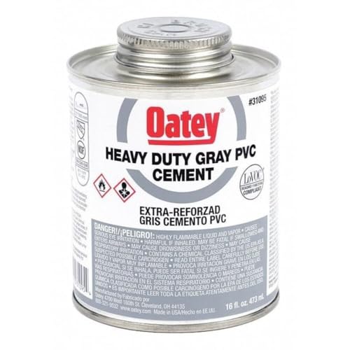 Oatey Pipe Cement,16 fl oz,Gray 31095-1 Each