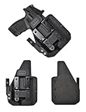 IWB Gun Holster for Concealed Carry - Hellcat Rdp/Pro XSC Light | Handmade Hybrid Leather Kydex Pistol Holsters w/Custom Claw Kit | EYV Holsters