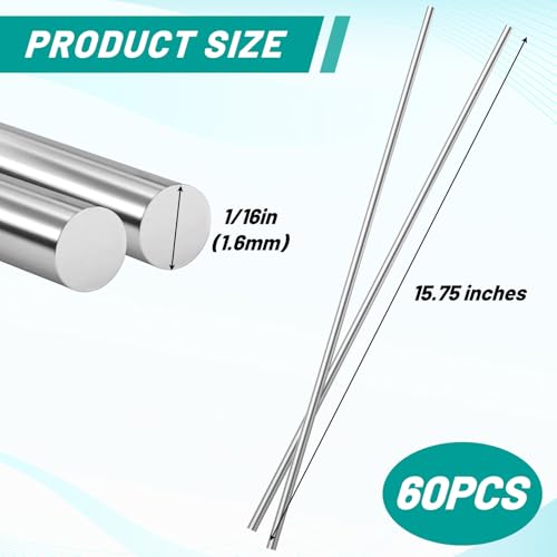 UNIFAMILY 60Pcs Aluminum Welding Rods ER4043 1/16