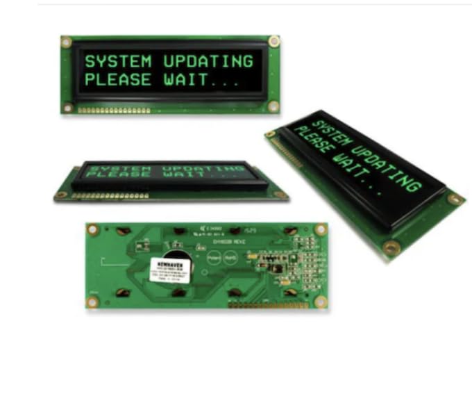 NHD-0216SZW-BG5 OLED Displays & Accessories OLED 2x16 Green 122.0 x 44.0 x 10
