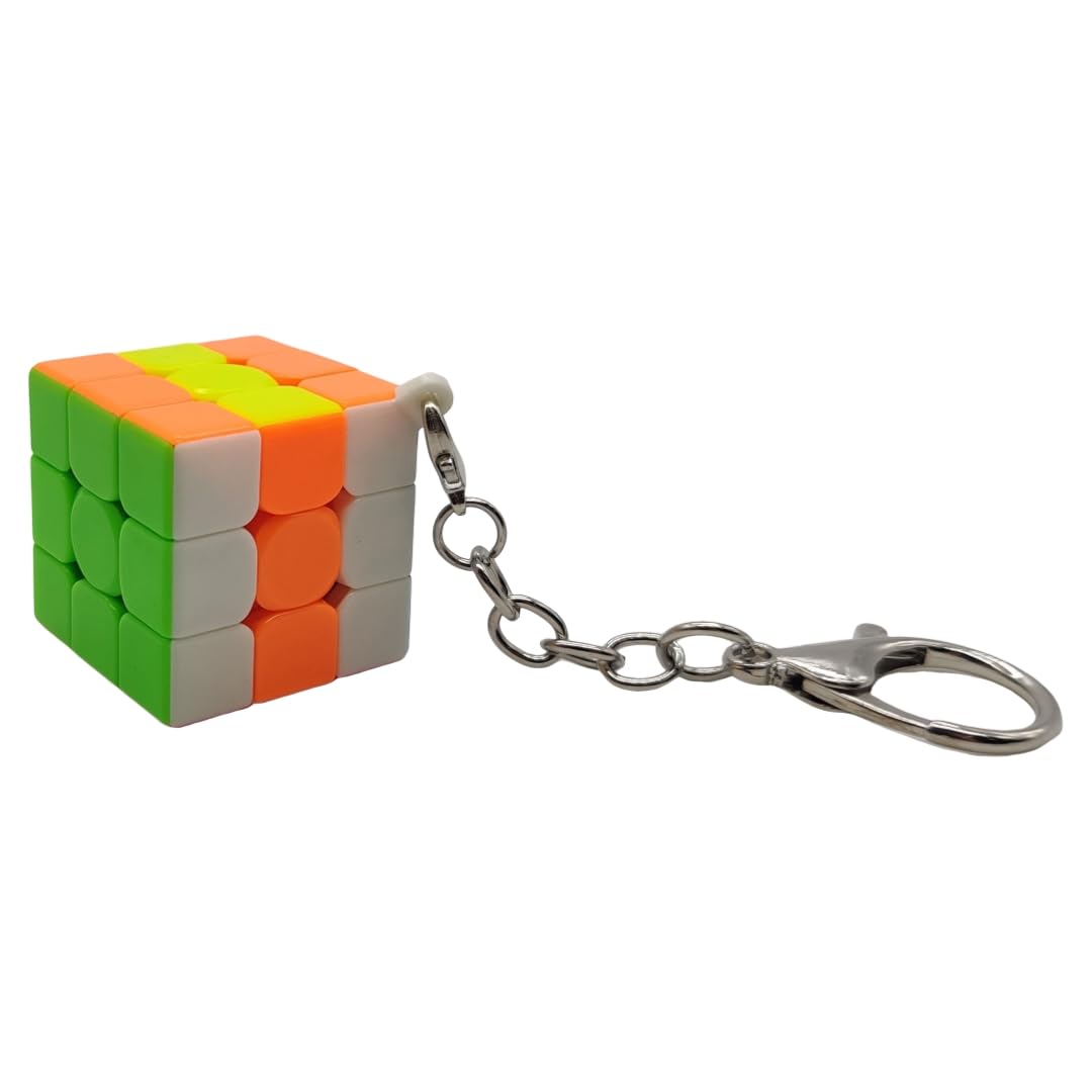 Hawkister QiYi Mini 3x3 Keychain Cube Stickerless 3CM Keyring Magic Cube Puzzle-image-41
