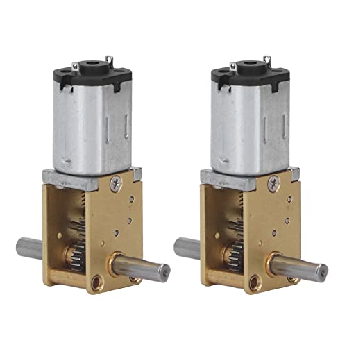 TICFOX 2Pcs 1218-N20 DC Gear Motor, Copper Low Noise Double Shaft Speed Reduction Motor DC6V 190RPM for DIY Motors