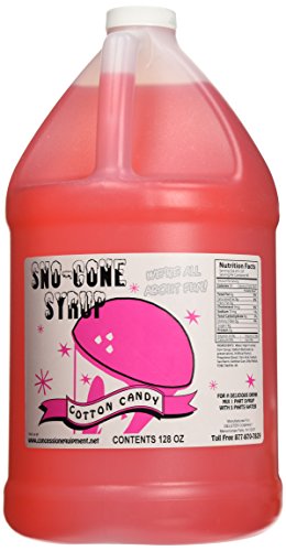 Concession Express Snow Cone Syrup 1 Gallon (Pink Cotton Candy)
