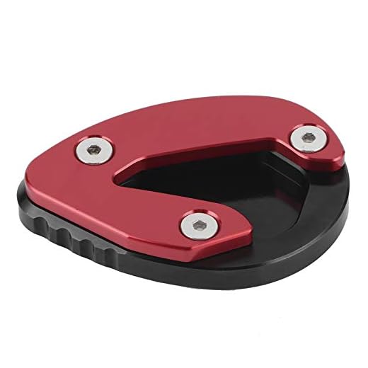 aqxreight - Motorcykel Kickstand Pad, Biker Kick Stand Coaster/Support Plate. Parkera din cykel på het trottoar, gräs, mjuk markpassning för 1199 1299 Panigale(Röd)