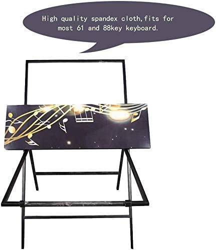 Adfuenom Keyboard Staubschutzhülle für 61/88 Tasten, Dehnbare E-Piano Abdeckung & Digitalpiano Schutzhülle mit Kordelzug, Waschbarer Klavier Staubschutz passend für Yamaha Casio Korg Roland