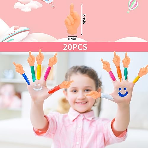 20-PCS-Tiny-Middle-Finger-Puppet-Miniature-Small-Hands-Funny-Hand-Puppet-for-Game-Prank-Gag-Performance-Party-Favors-Ealistic-Cute-Little-Hand-Finger-for-Gifts