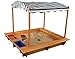 Produktbild KidKraft Sandkasten mit Dach, Sandkiste aus Holz, Outdoor Spiele für Kinder, Gartenspielzeug, 00165