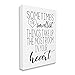 Stupell Industries Smallest Things Take Up Heart Phrase Black White, Designed by Ashley Calhoun Canvas Wall Art, 16 x 20