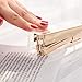 SIRMEDAL Elegant Ultra Clear Acrylic Gold Desk Accessories Acrylic Stapler Modern Fashion Shape, Office and Home Stapler, Design for Office Accessories (Light Gold)