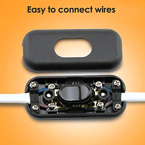 Inline Cord Switch, Pluspoe 2-Pack On-Off Dpst Control Lamp Switch For Bedroom Table Lamp Desk Led Lights #TOP1