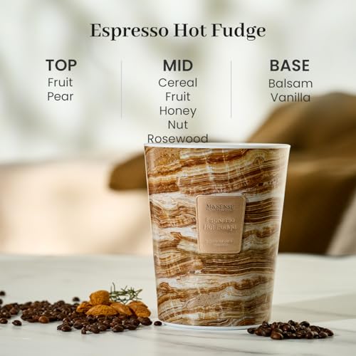 Image of M&SENSE Extra Large Candle 35oz 150H Espresso Hot Fudge Scented Candle, 3 Wick Highly Scented Jar Candle, XL Candles Gift for Stress Relief, Meditation, Yoga
