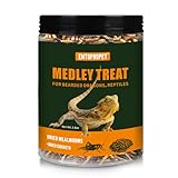 Entopropet Dried Mealworms and Dried Crickets - Higher in Calcium and Richer in Protein-A Premium Medley Treat Food for Bearded Dragons,Turtle, Birds & Tropical Fish, 3oz