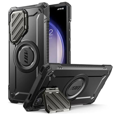 SUPCASE Etui MagSafe do Samsung Galaxy S24 Ultra ze stojakiem [wbudowana osłona aparatu, podpórka] [obsługa bezprzewodowego ładowania] wytrzymałe, odporne na wstrząsy magnetyczne etui na telefon do