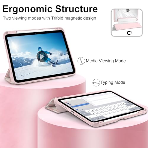 Loyrina Case for iPad Pro 13 inch (M5) 2025 (M4) 2024 Release with Pencil Holder - Aesthetic Cute Preppy Design Trifold Cover with Soft TPU Bumper Clear Back Auto Sleep/Wake for Girls Women, Lattice by Loyrina - Used condition - Image 7