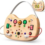 UdoUto Montessori Wooden Busy Board for Toddlers...