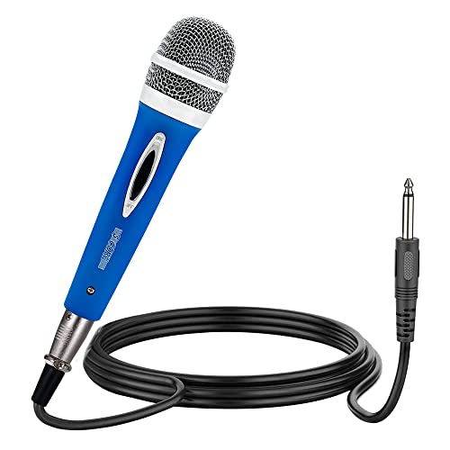 5 Core Premium Handheld Microphone Unidirectional Vocal Dynamic Cardioid Mic With Detachable 10Ft Xlr Cable, Mic Clip, Mesh Grille & On/Off Switch Suited For Speakers, Amp, Mixers, Karaoke Singing #TOP6