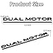 Dual Motor Emblem Sticker for Tesla, ABS Underline Badge Letters Sticker for Car Rear Trunk, Compatible with Tesla Model 3/Y/S/X - Decals, Decorative Accessories (Matte Black)