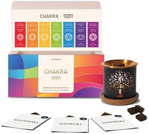 7 Chakra Smokeless Incense Bricks Gift Set, 14 Bricks by Aromafume