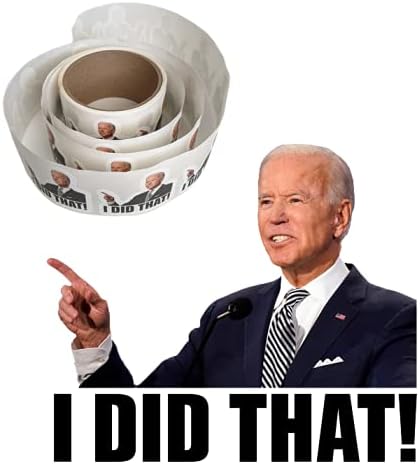 Decal Dude 100-Pack I Did That Joe Biden Vinyl Decal Stickers Comes in a Convenient Roll Easily Removable Conservative Anti-Biden Funny Weatherproof UV Resistant Stickers