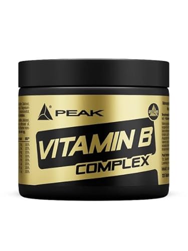 PEAK Vitamin B Complex - 120 Tabletten I hochdosiert I hohe Bioverfügbarkeit I Energiestoffwechsel I normale Herzfunktion I Stoffwechsel I vegan I glutenfrei
