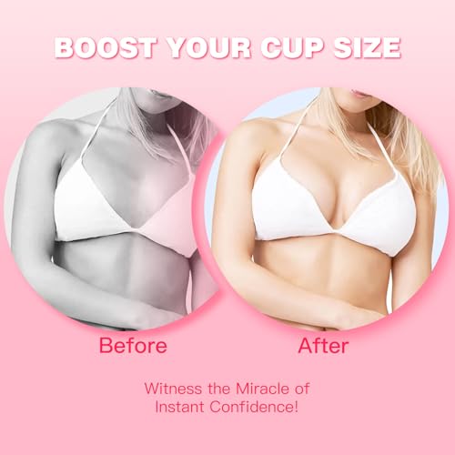 CharmX Silicone Bra Inserts,Gel Bra Push Up Breast Pads Bra Padding Bust Enhancer for Sports Bra Swimsuit Cleavage Enhancers Pads (Transparent, Medium) - Thumbnail 5