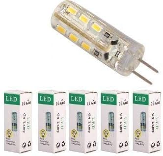 Glitz Led Mirchi 1.5W 220V Direct G4 Pack Of 5Pcs (Warm White)