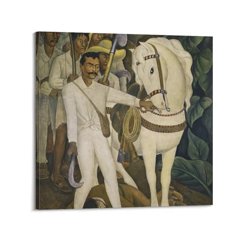 Diego Rivera Impression sur toile : Tableau mural salon 30x30 cm Mioedi