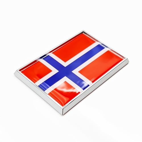 Autocollants drapeau Norvège sticker scandinave rectangulaire 76x51 mm pour pc portable