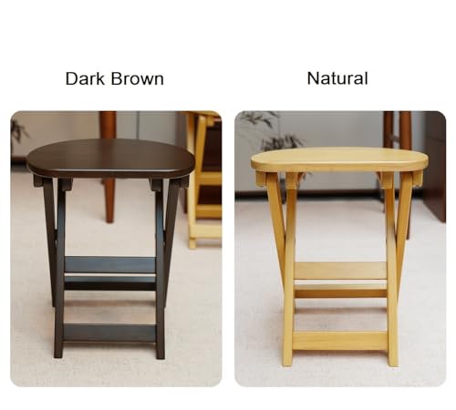 Vlush-Solid-Wood-Folding-Stool-Rubberwood-Portable-Chair-with-Handle-Sturdy-Semi-Circular-Folding-Stool-Chair-for-Dorm-Room-Living-Room-Kitchen-Bedroom-Dresser-and-Outdoor-Dining-Fishing-Brown