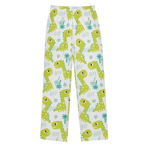 ZZKKO Green Dinosaur Pattern Boys Pants for Kids Jogger