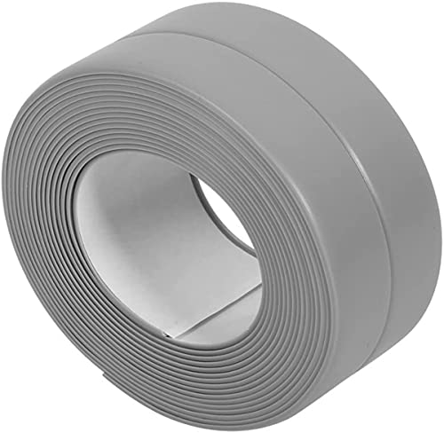 Image of Bathroom Sealant Caulk Strip Pe Self Adhesive Tape, Waterproof And Anti Mould Seal Strip Wall Sealing Tape For Kitchen Bathtub Sink Toilet Wall Edge Protector, Grey