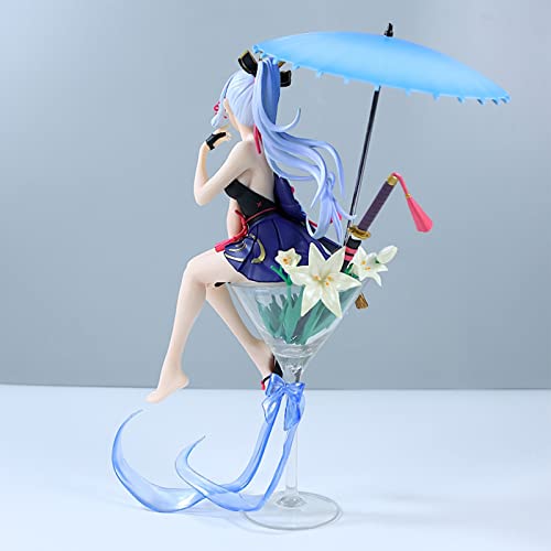 Limutoy Genshin Impact 2Nd Generation Wine Glass Umbrella Ayaka 1/7 Action Figure-Genshin Impact Figure Merch Pvc Collection Model, 28Cm/ 11 Inches #TOP3